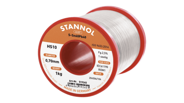 Lötdraht HS10, Sn60Pb40, RO M1, 0.7mm, 1000g