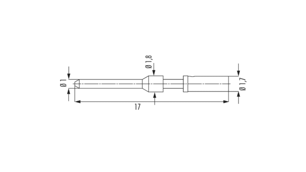 M16 Crimpstift 1mm, gedreht 7.010.981.001 - Image 3