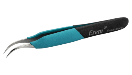 Ergonomische Präzisionspinzette mit gebogenen starken Spitzen