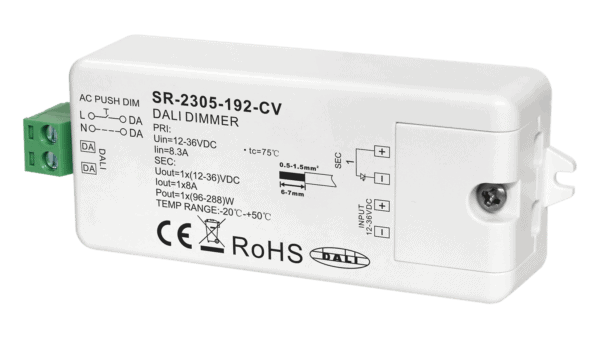1 Kanal DALI / AC PUSH LED Dimmer, Konstantspannung 12-36VDC, max. 288W - Image 2