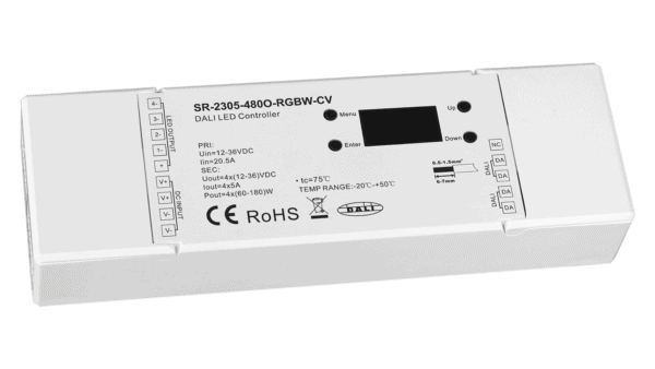 4 Kanal DALI DT6 LED Dimmer mit Master Funktion, RGBW, Konstantspannung 12-36VDC, max. 720W