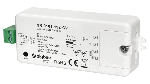 1 Kanal ZIGBEE 3.0 / LV-PUSH LED Dimmer, Konstantspannung 12-36VDC, max. 288W - Image 2