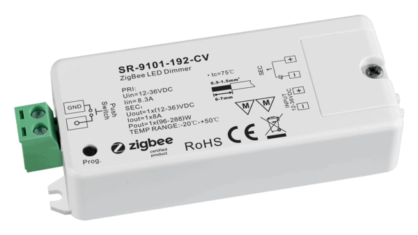 1 Kanal ZIGBEE 3.0 / LV-PUSH LED Dimmer, Konstantspannung 12-36VDC, max. 288W