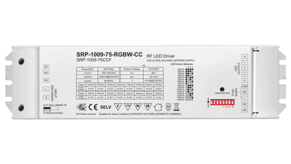 75W RF/LV PUSH, RGBW, Konstantstrom LED Treiber - Image 2
