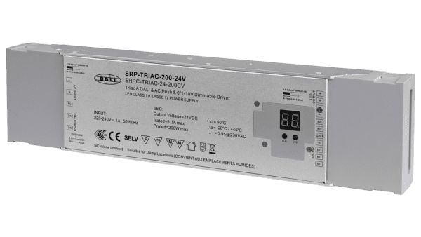 200W DALI/Push, TRIAC, 0/1-10V, 24Vdc Konstantspannung LED Treiber - Image 2