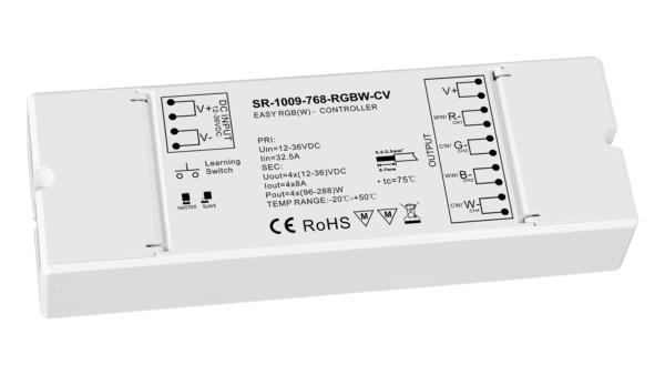 4 Kanal RF LED Dimmer, RGBW, Konstantspannung 12-36VDC, max. 1152W