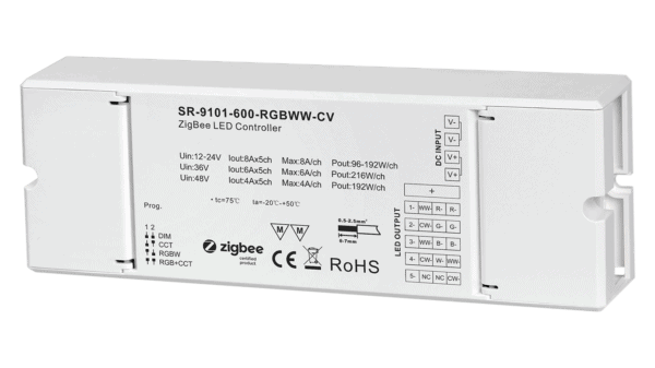 5 Kanal ZIGBEE 3.0 LED Dimmer, RGBWW, Konstantspannung 12-48VDC, max. 1080W - Image 2
