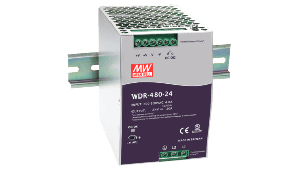 480W Hutschienen Netzteil 24V/20A, 1 or 2-Phase