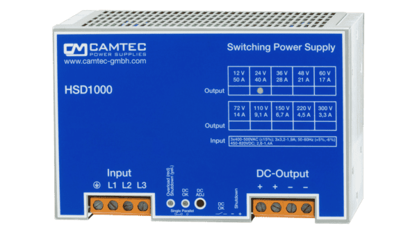478W Hutschienen Netzteil 36V/13.3A, 3-Phase