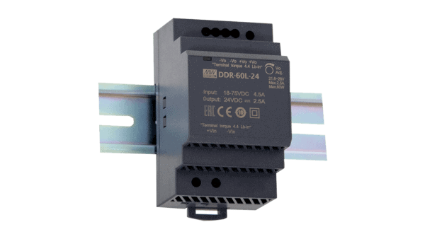60W DC/DC-Wandler, Eingang 18...75V, Ausgang 12V/5A