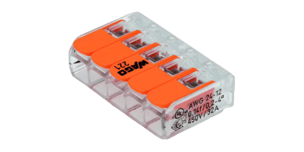 WAGO COMPACT-Verbindungsklemme, 5 Leiter (VPE=25Stk.)