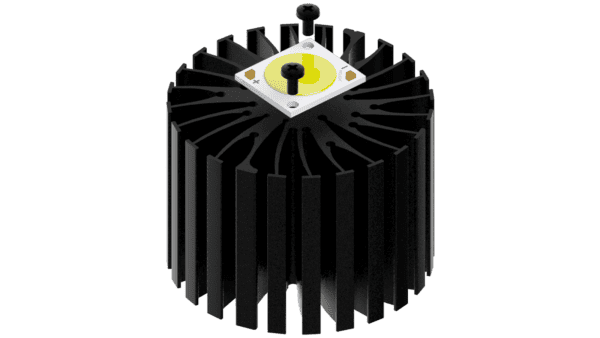 Modular LED star heat sink, ø70mm, H 50mm, Black anodized - Image 4