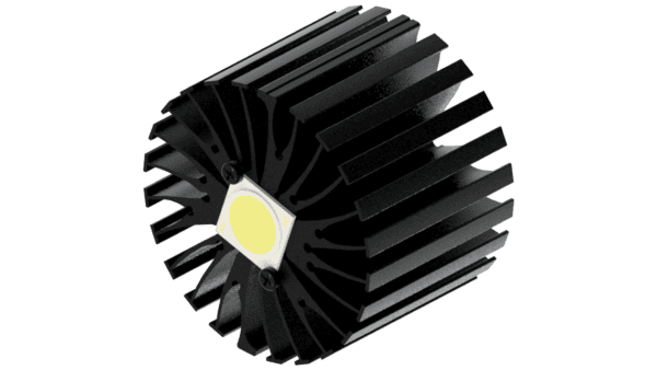 Modular LED star heat sink, ø70mm, H 50mm, Black anodized - Image 3