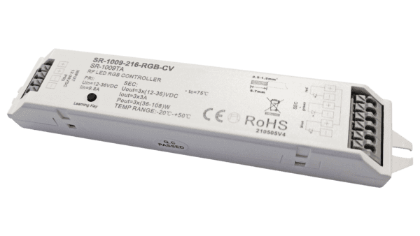 3 Kanal RF LED Dimmer, RGB, Konstantspannung 12-36VDC, max. 324W - Image 2
