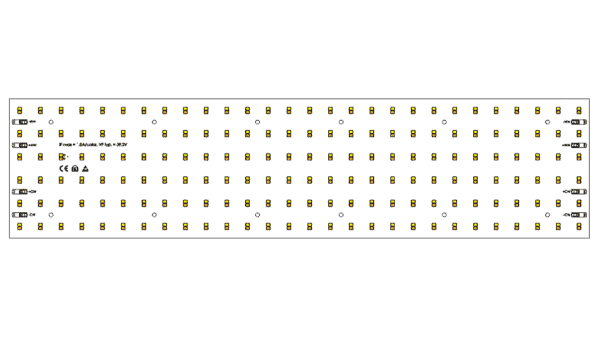 LED Modul 500x120mm / TW / 3000K & 4000K / CRI >90 / 336LED