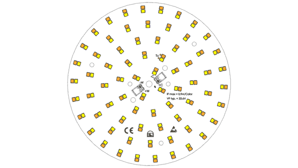 LED Modul ø134mm / TW / 2700K & 6500K / CRI >90 / 144LED