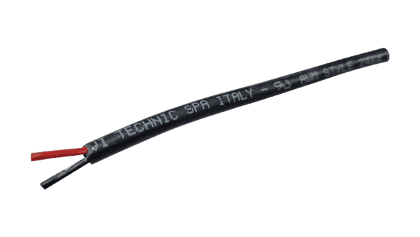 AWG22 Kabel mit schwarzem Mantel, Leiter Rot+Schwarz (Rolle = 1000m)