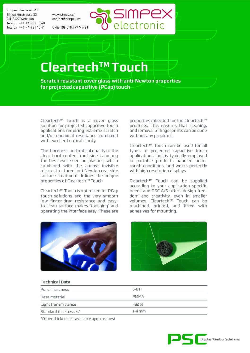 Cleartech Touch pdf