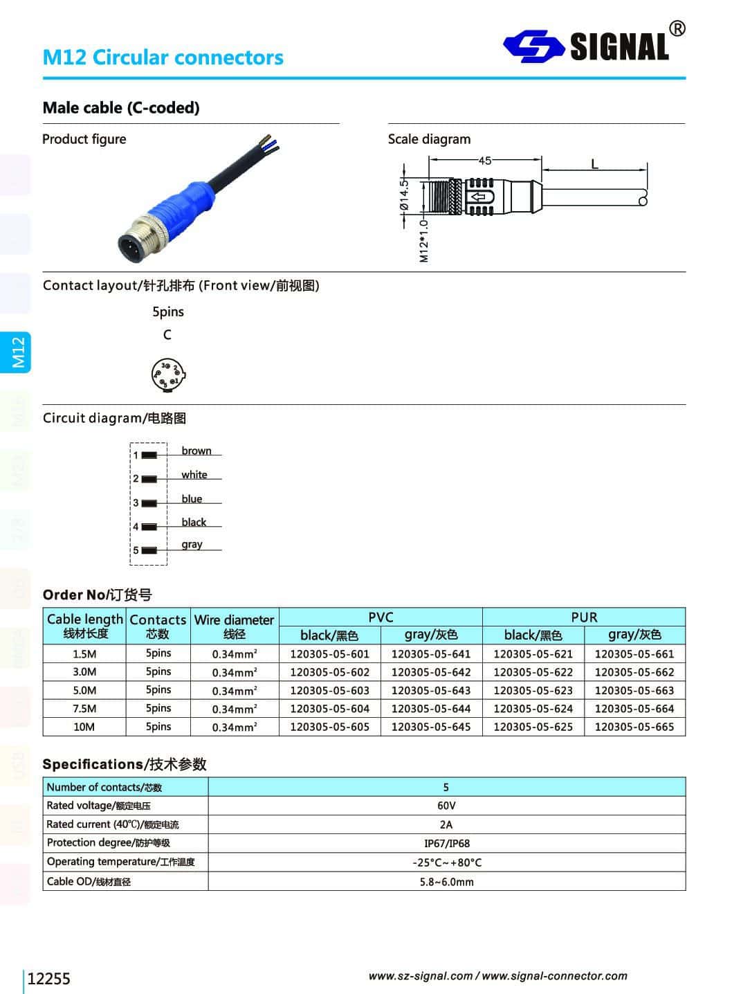 M12 M16 Connector SZ Signal pdf