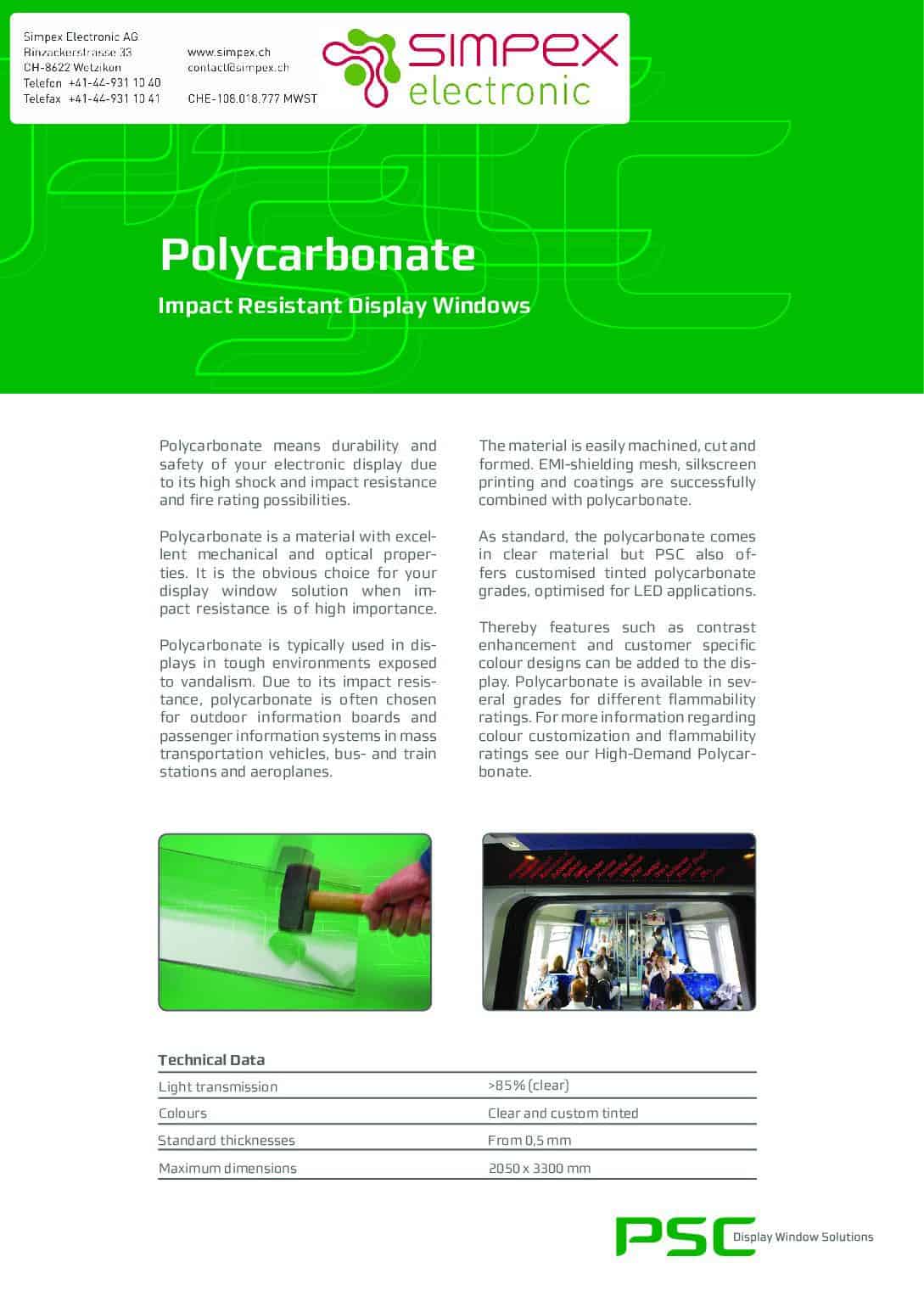 PSC Polycarbonate pdf