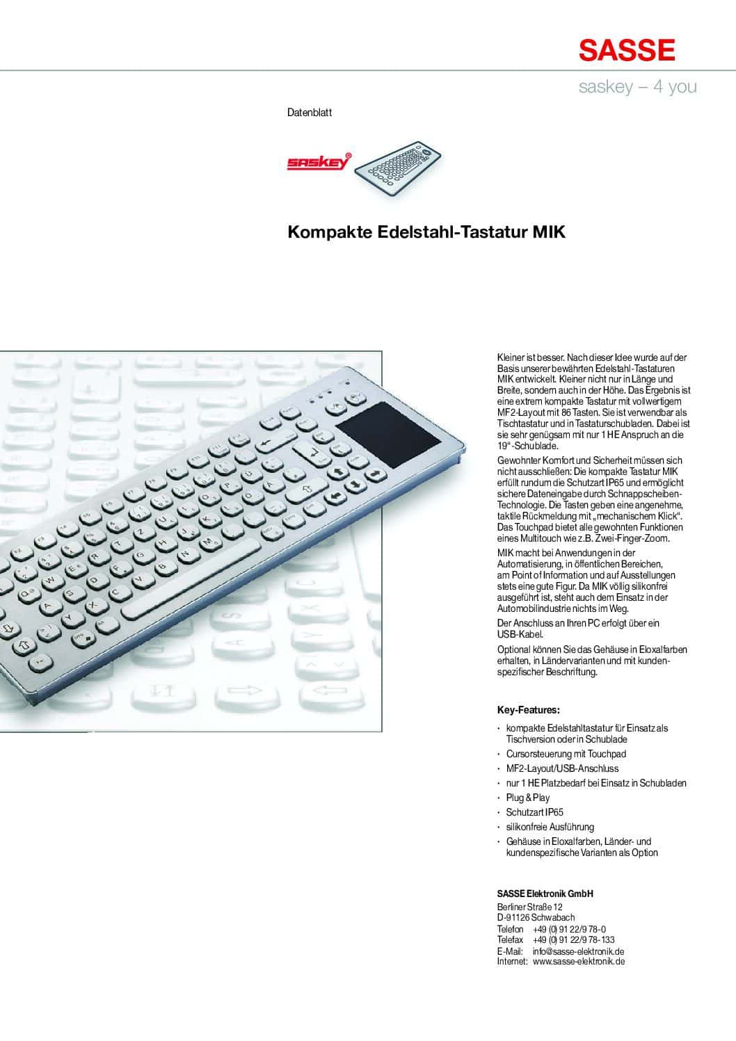 Tastatur MIK RGB pdf