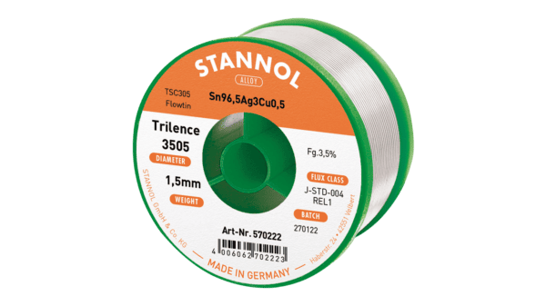 Lötdraht Trilence 3505, Sn96,5Ag3Cu0,5 - FLOWTIN TSC305, RE L1, 1.5mm, 500g