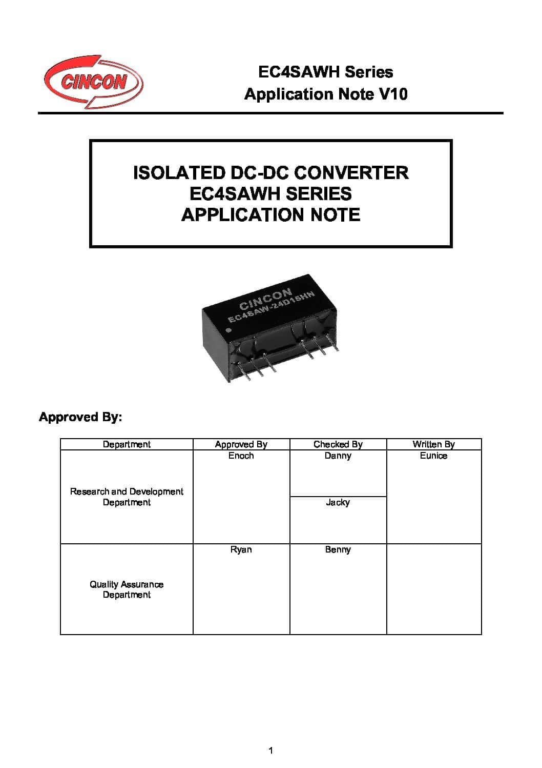 EC4SAWH application note pdf