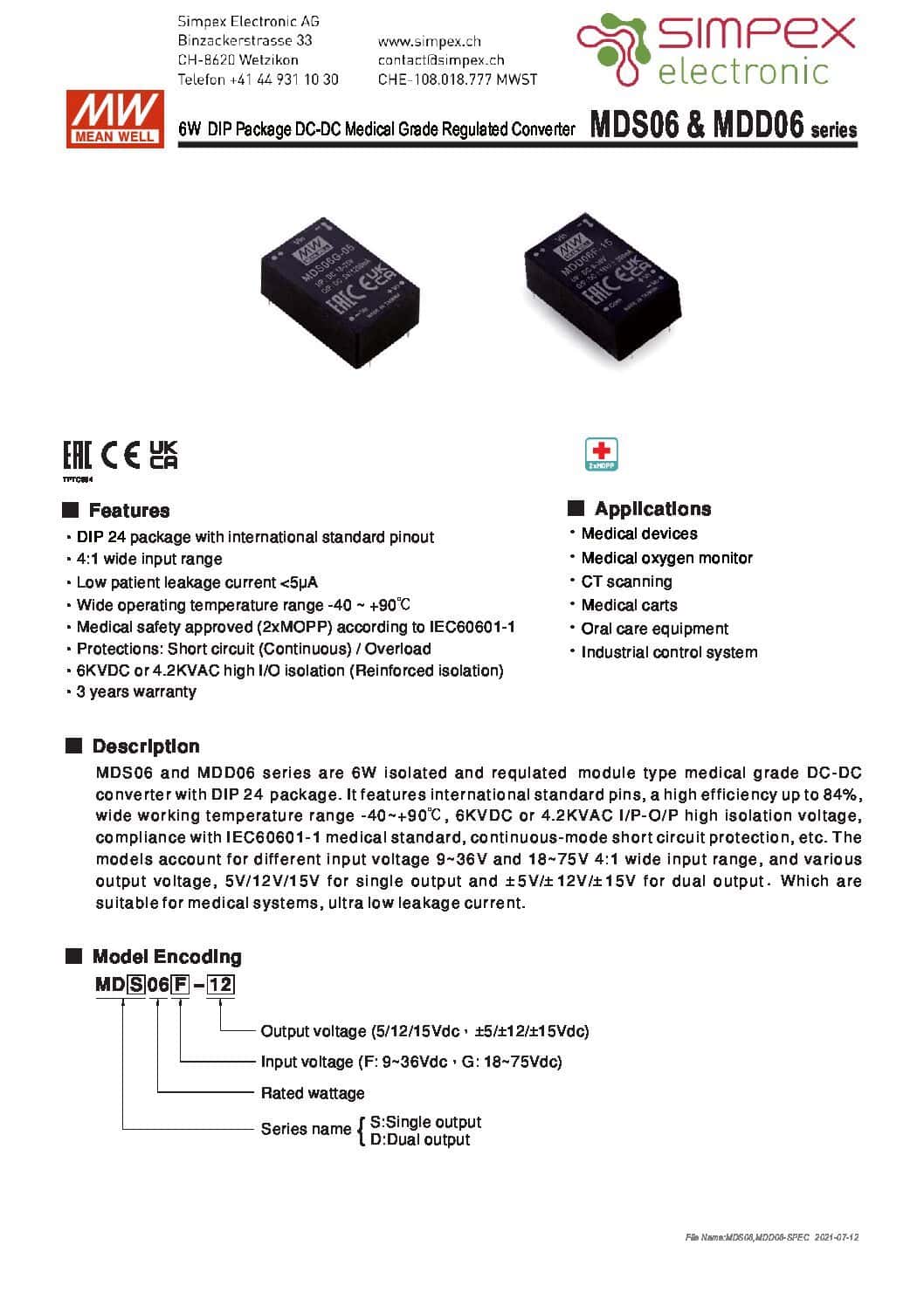 MDS06MDD06 spec pdf