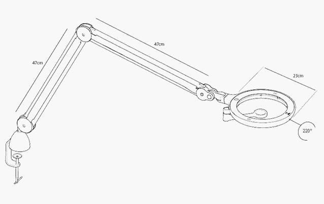 Daylight iQ ESD Lupenleuchte Abmessungen kleiner