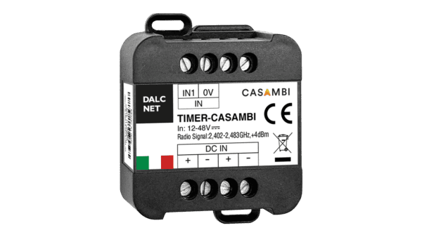 Backup Timer Casambi, Eingang 12-48Vdc, Befehl APP CASAMBI - N.O. Druckknopf