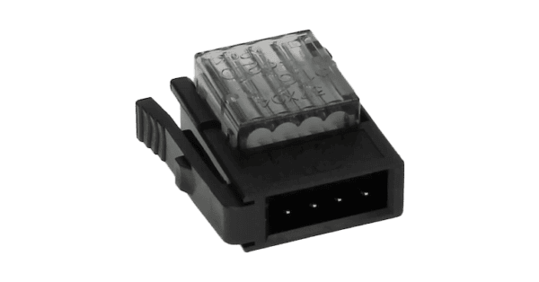 Stecker Eckig 4p IDC Mini Clamp II grau