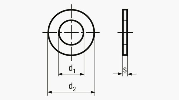 Flache Unterlegscheiben ohne Fase M3 PA (Verpackungseinheit = 1000Stk.) - Image 2