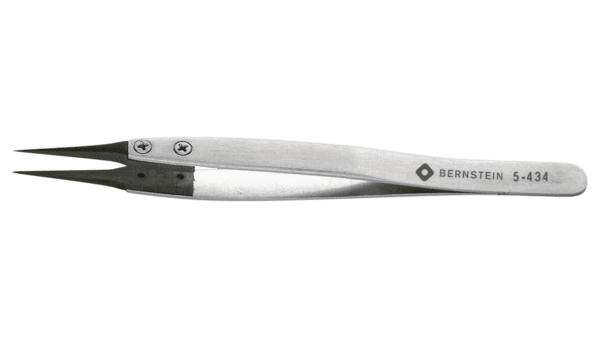 ESD Pinzette mit auswechselbaren Spitzen 0,6mm breit, leitend