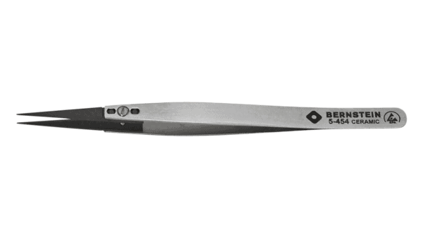 ESD Keramik Pinzette mit auswechselbaren Spitzen 0,7mm breit, ableitfähig
