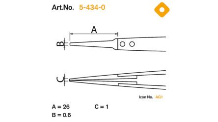 csm 5 434 0 b01 pinzetten auswechselbare spitzen tweezers interchangeable tips icon piktogramm masszeichnungen scale drawings b19b118baa