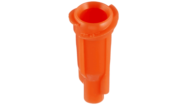 Nadel-Verschlusskappe mit Doppelhelixgewinde, orange (50 Stück)