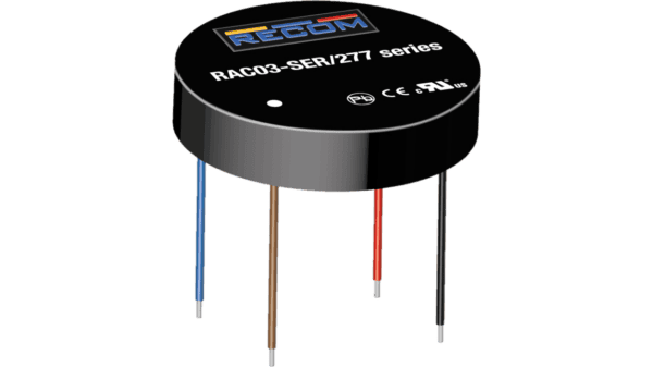 3W AC/DC Netzteil runde Bauform mit Kabelanschluss 24V/125mA