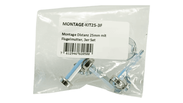LED MODULE MONTAGE-KIT MIT 3 MAGNETEN UND FLÜGELMUTTER, 25MM - Image 2