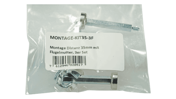 LED MODULE MONTAGE-KIT MIT 3 MAGNETEN UND FLÜGELMUTTER, 35MM - Image 2