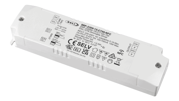 15W DALI2 DT8, Tunable white, Konstantstrom LED Treiber, NFC