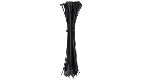 Kabelbinder, 23 KG Zugfestigkeit, 29cm, schwarz, 100 Stk.