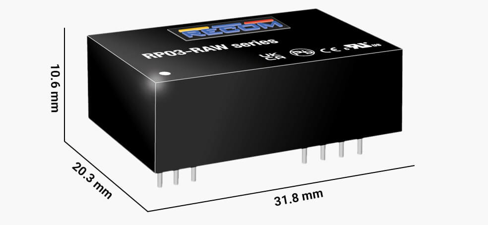 RECOM RP03 RAW dc dc