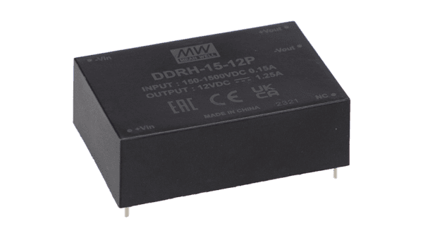 15W DC/DC-Wandler, Eingang 150...1500Vdc, Ausgang 24V/0.625A