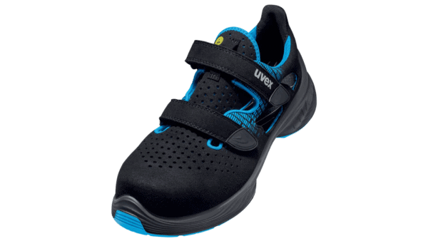 uvex ESD Sandale schwarz/blau S1 PUR W11, Grösse 35-48