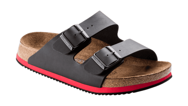 Sandalen "Arizona SL Birkenstock", schwarz/rot