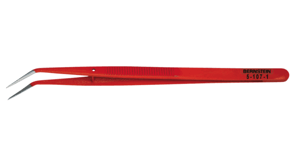 Anatomische Pinzette 150 mm Form 22b mit Führungsstift gezahnt, lackiert