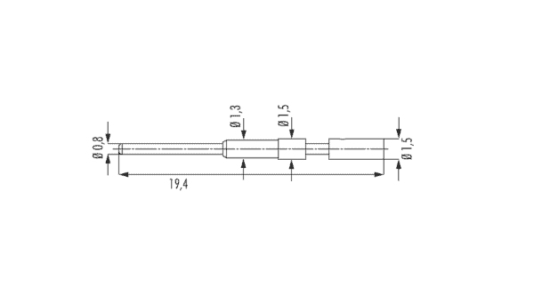 M16 Crimpstift 0.8mm gedreht 7.010.980.801 - Image 2