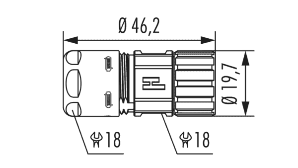 Gehäuse M16 Kabelsteckverbinder - Image 2