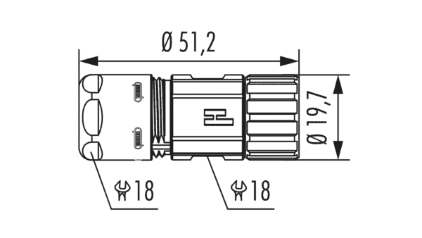 Gehäuse M16 Kabelsteckverbinder lange Version - Image 2