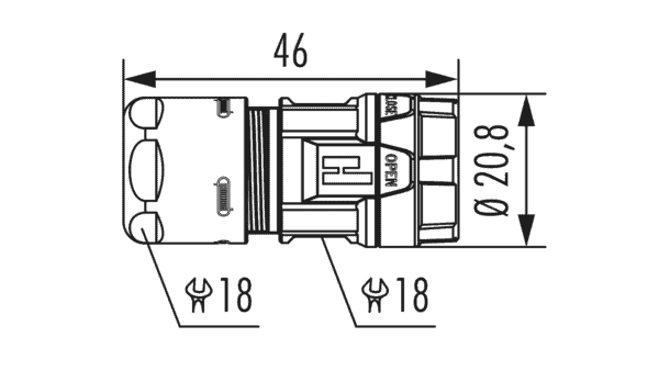 Gehäuse M16 Kabelsteckverbinder TWILOCK - Image 2
